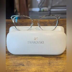 Swarovski Silver Cat-Eye Women's Glasses